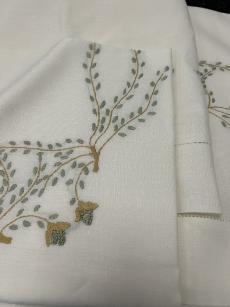 Mercatopoli Completo Lenzuola Matrimoniali Con Federe Rametti Foglioline Verdi