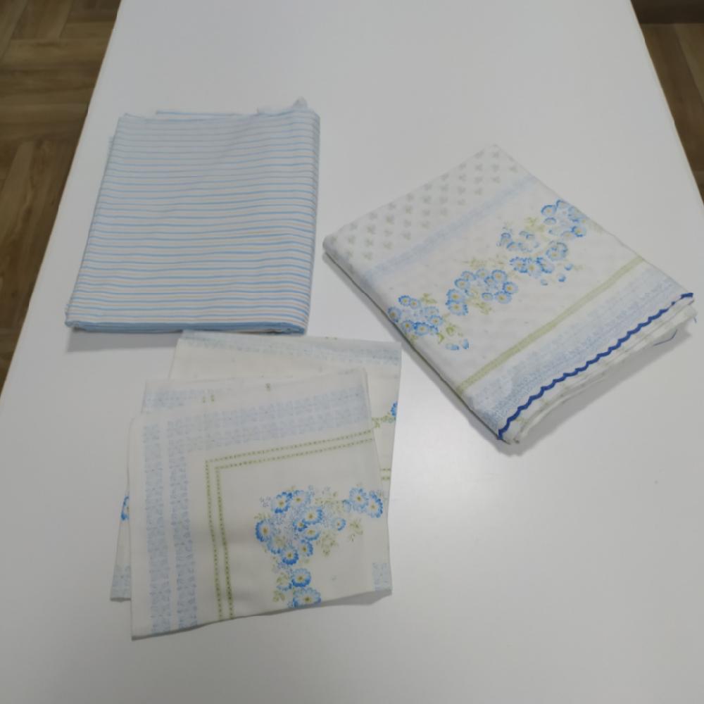 Mercatopoli Completo Matrimoniale Sotto No Angoli Celeste/Verde (4 pezzi)