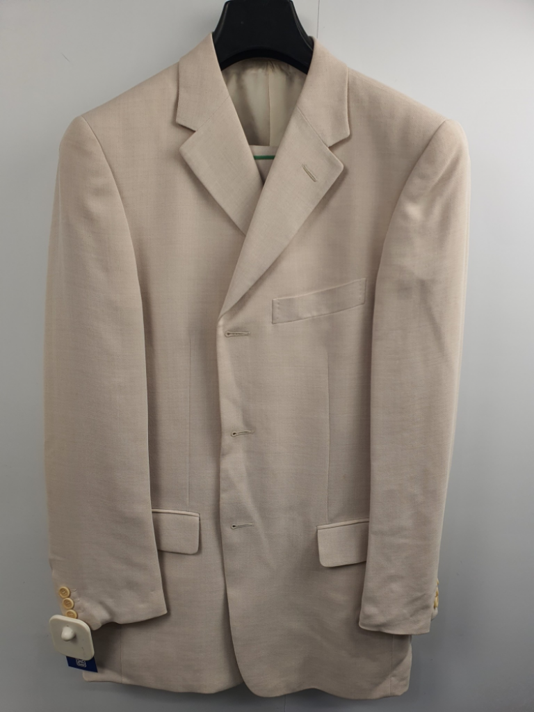 Mercatopoli Completo Uomo Color Avorio Ermenegildo Zegna Cupro E Viscosa Tg 48