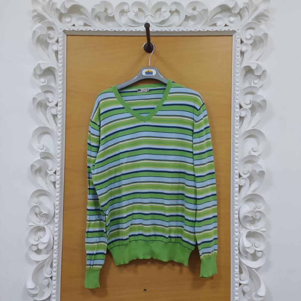 Mercatopoli Conbipel Maglioncino A V Multicolor A Righe U/XXL