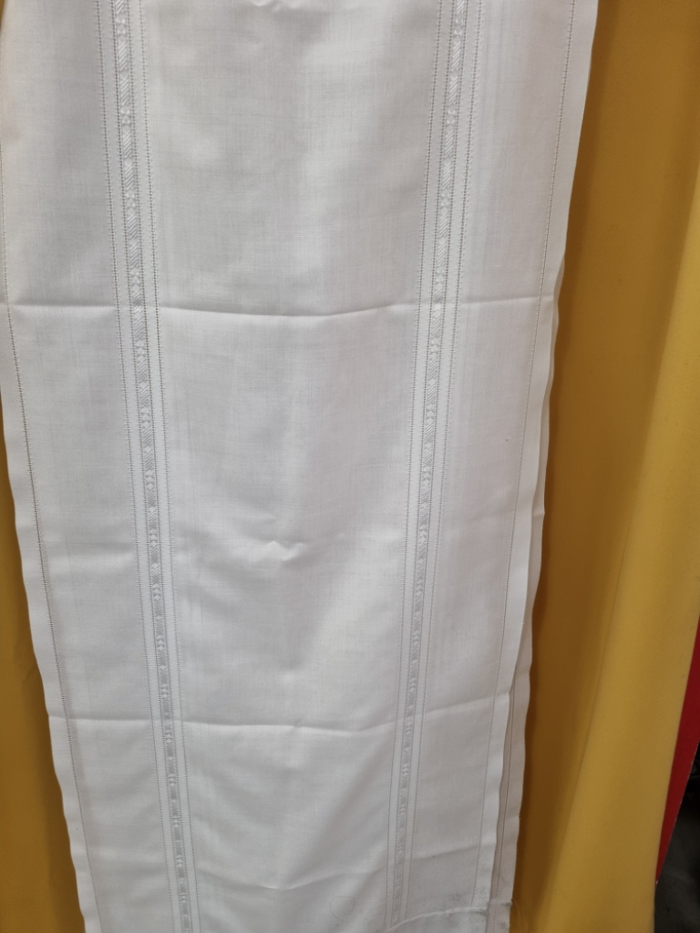 Mercatopoli Coppia Tende Tessuto Bianche Cm 160 X50