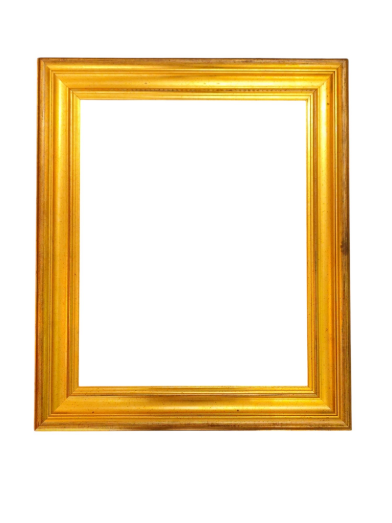 Mercatopoli Cornice Legno Dorata Interno 42x53 Esterno 57x68