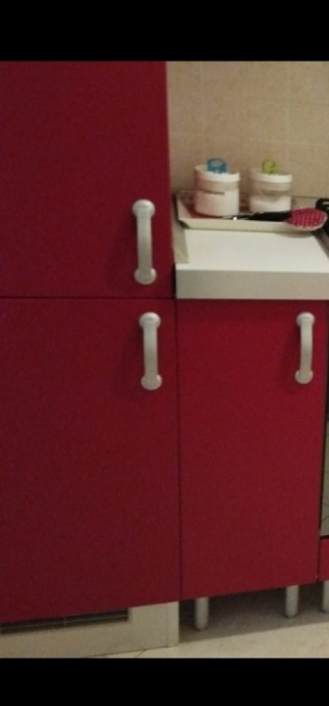 Mercatopoli CUCINA Lineare ROSSA E Biana CON ELETTRODOMESTICI