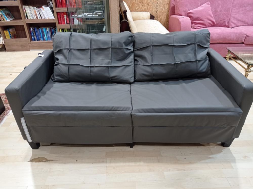 Mercatopoli Divano A Due Posti Grigio 120 Cm Ecopelle