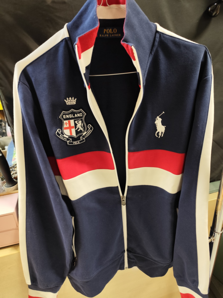 Mercatopoli Felpa Polo Ralph Laurent Blu Bianca E Rossa Tg S/m