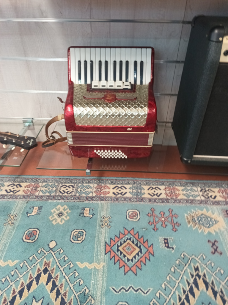 Mercatopoli Fisarmonica vintage tedesca Weltmeister 40 bassi 5 registri
