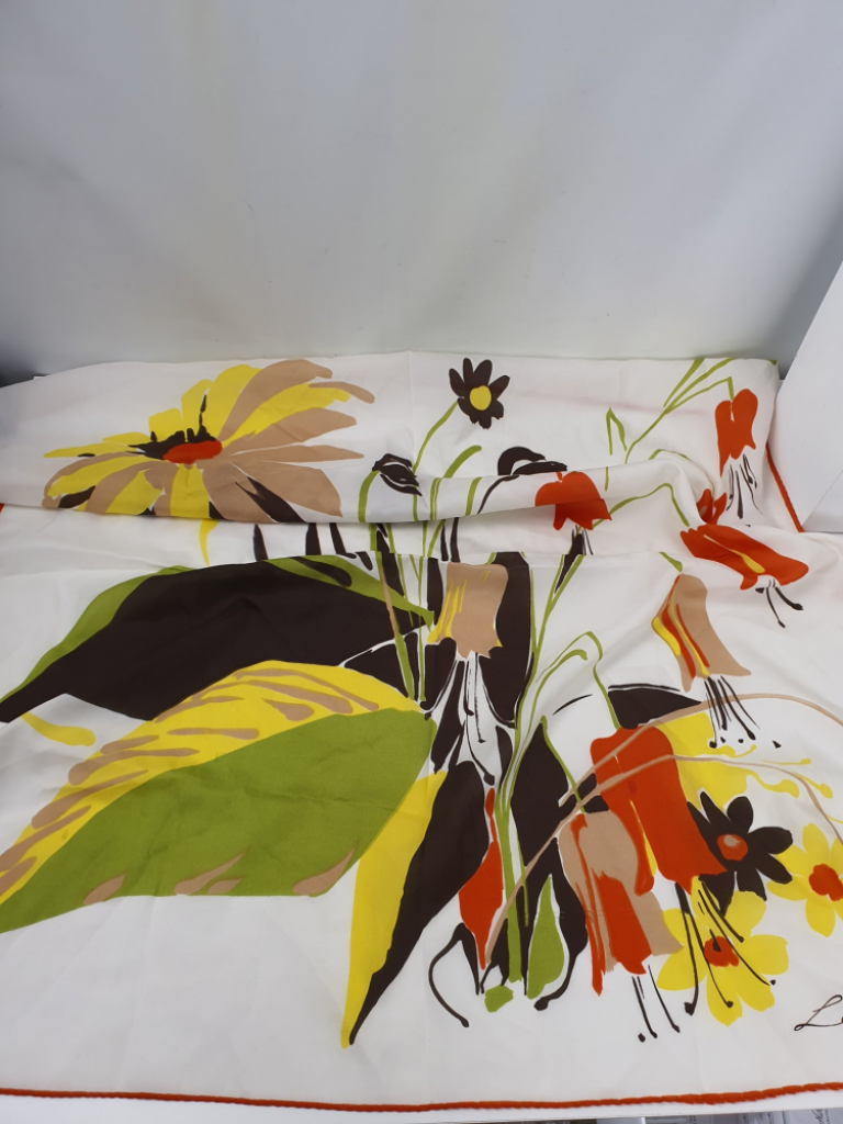 Mercatopoli Foulard Leonardi Vintage 60 /7 0 Fantasia Fioro Cm75x75 Poliestere