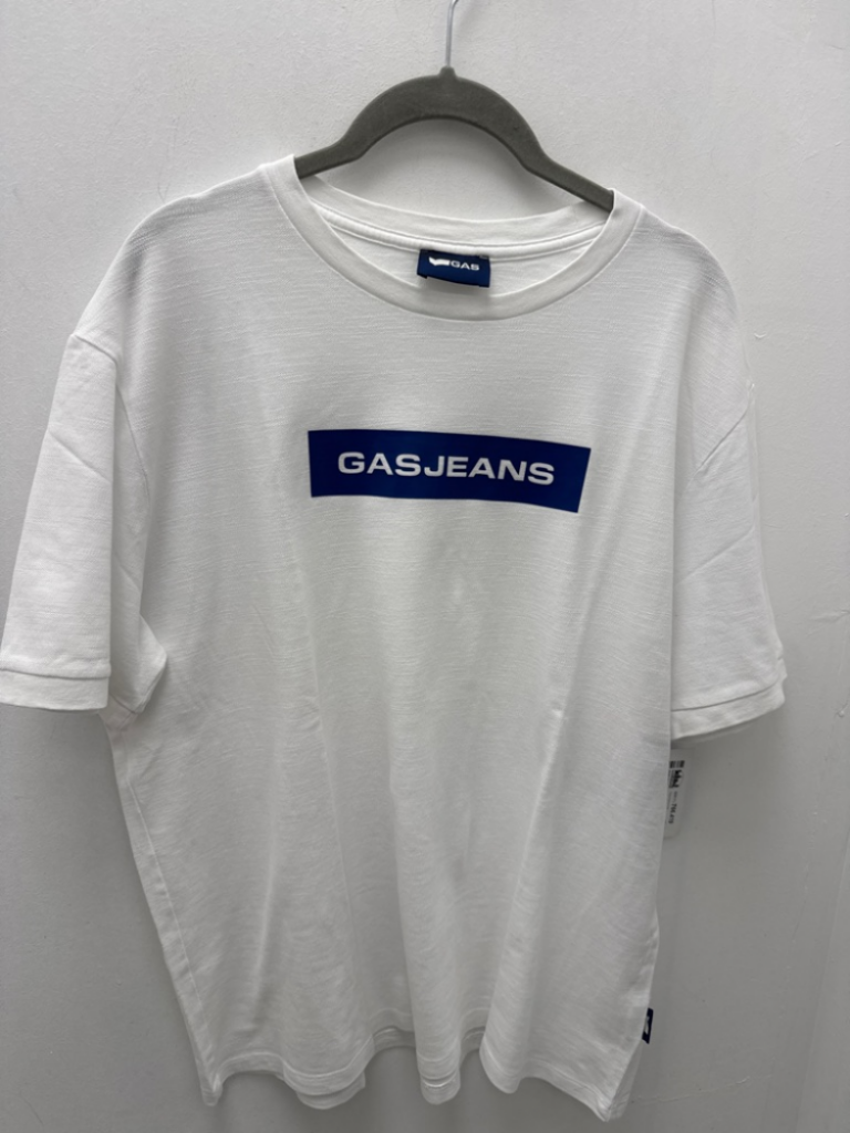 Mercatopoli Gas Maglia Bia Scritta Blu Man Corta Uomo Xxl