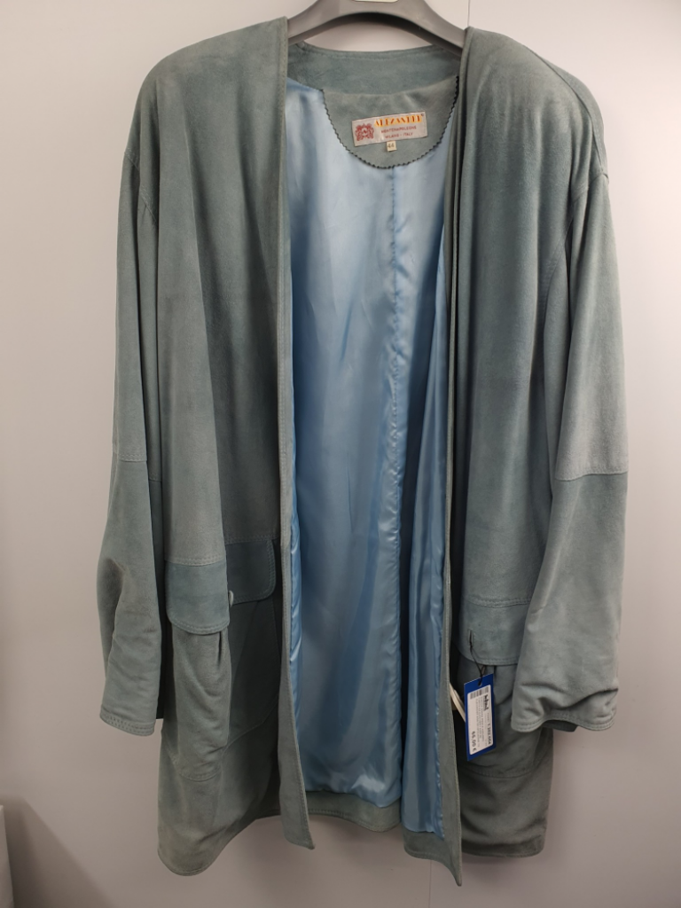 Mercatopoli Giacca Donna Renna Azzurro Carta Da Zucchero Anni 80 Alexander Montenapoleone Tg 44 Over