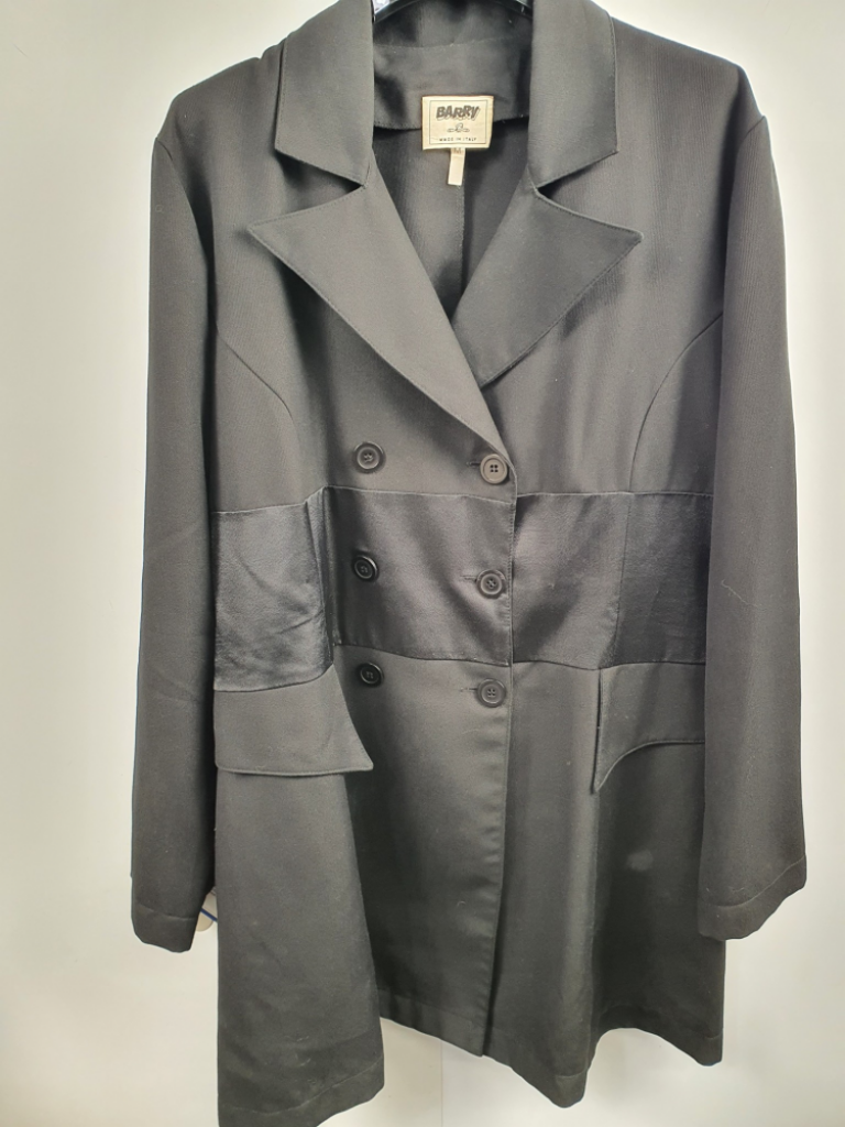 Mercatopoli Giacca Robe Manteau Nero Donna Vintage '80/90by Barry Tg L