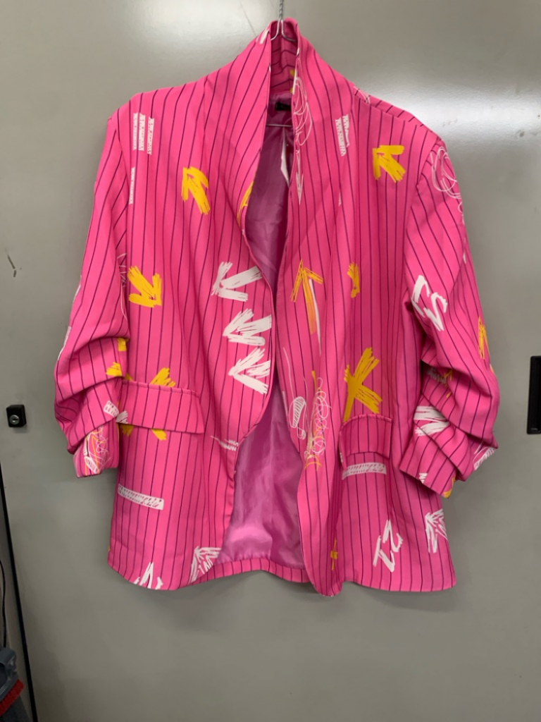 Mercatopoli Giacca Rosa Blazer New Collection Frecce Gialle Tg U