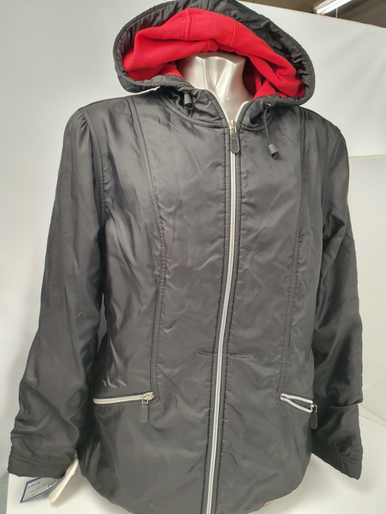 Mercatopoli Giacca Tek donna Nera Rossa Vintage Grenoble Tg M