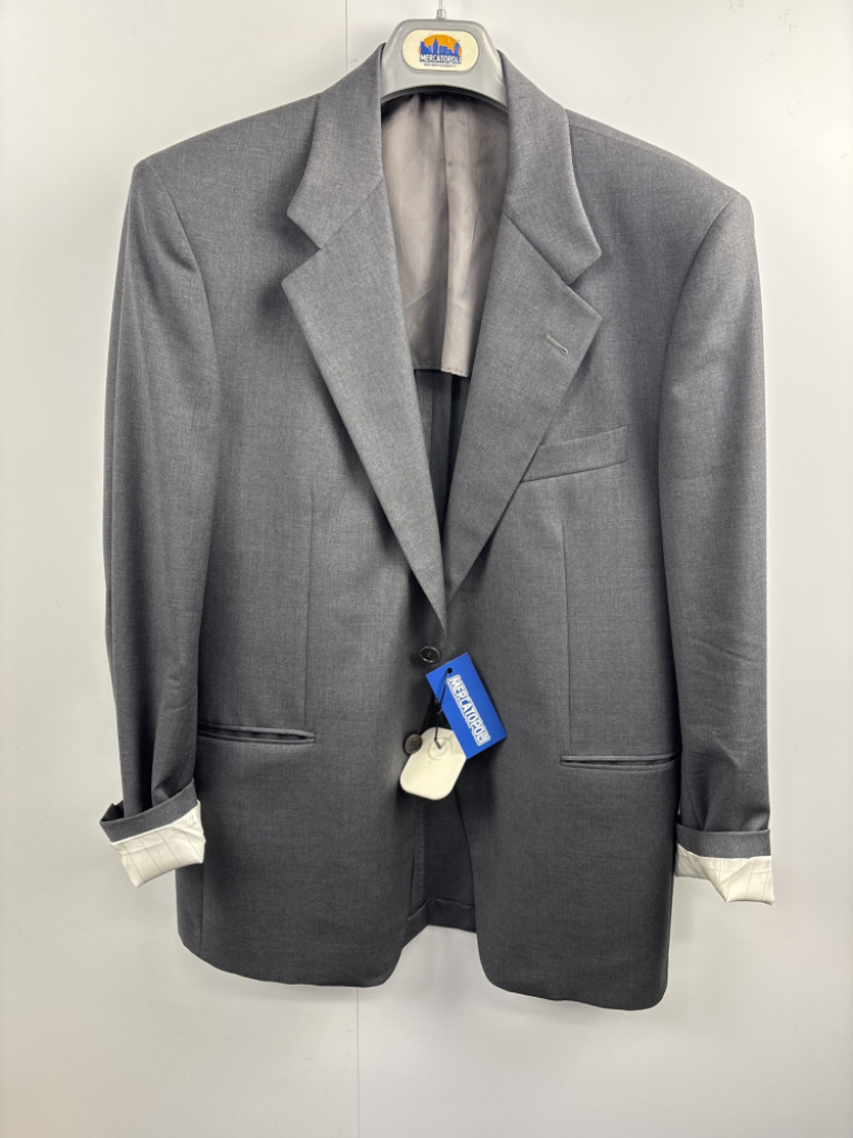 Mercatopoli Giacca Uomo Postacchini Grigia Tessuto Ermenegildo Zegna Tg 50 100% Lana Fodera Cupro