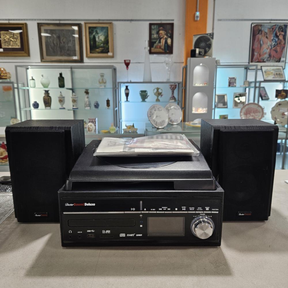 Mercatopoli Giradischi Doctor Sound Deluxe Giradischi Casse Radio Casette Cd Usb Ipood