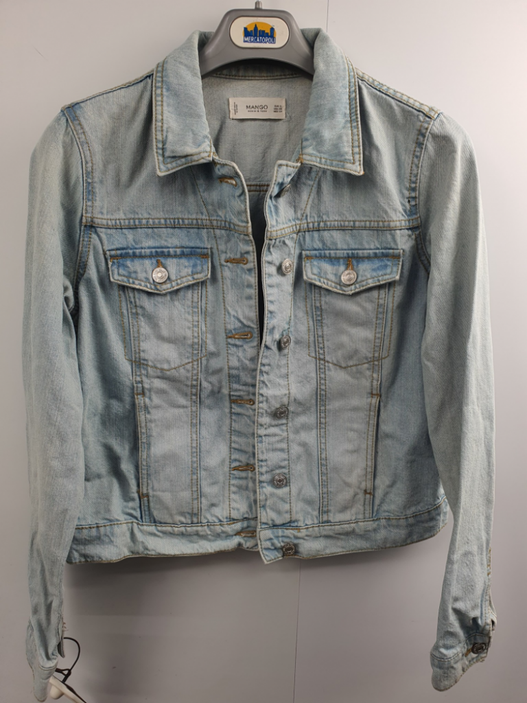 Mercatopoli Giubbotto Jeans Mango Donna Denim Chiaro Tg S