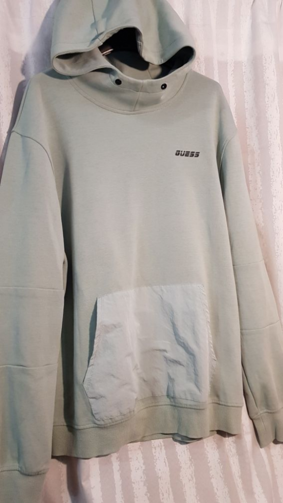 Mercatopoli Guess Felpa Colore Verde Polvere Uomo Tg L Con Cappuccio