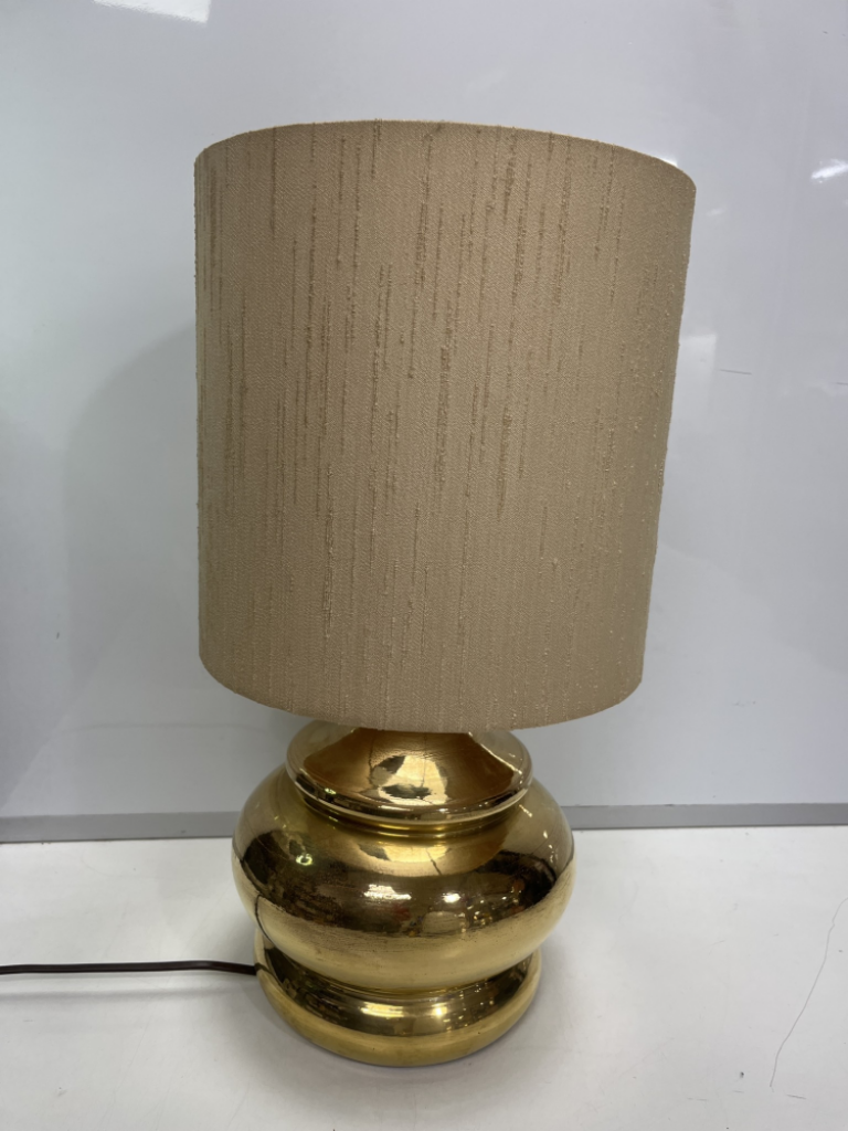 Mercatopoli Lamapda Tavolo Terracotta Dorata Vintage H 47 Cm