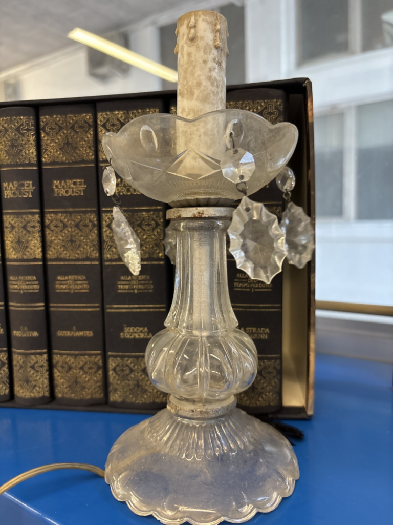 Mercatopoli Lampada Da Comodino In Vetro Di Murano E Cristallo