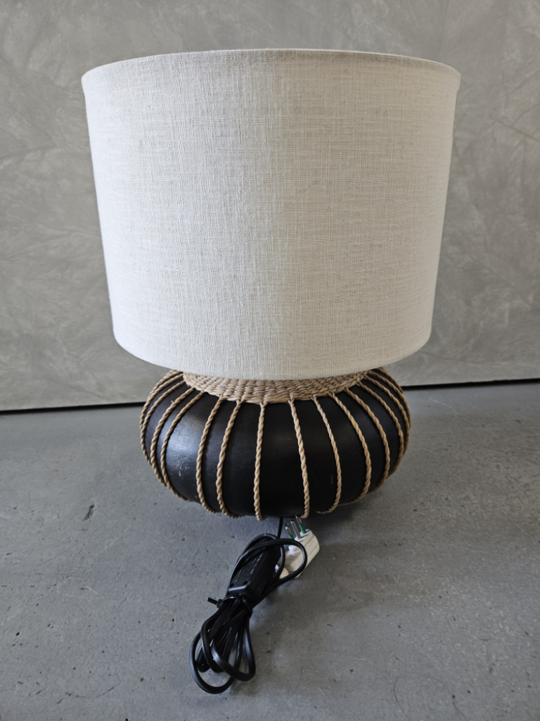 Mercatopoli Lampada Da Tavolo Etnica Base Ceramica D33h50cm