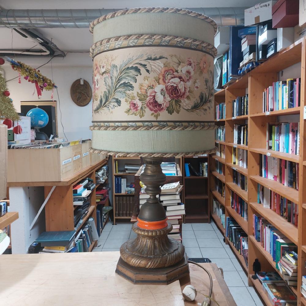 Mercatopoli Lampada Da Tavolo Paralume Festone Con Rose