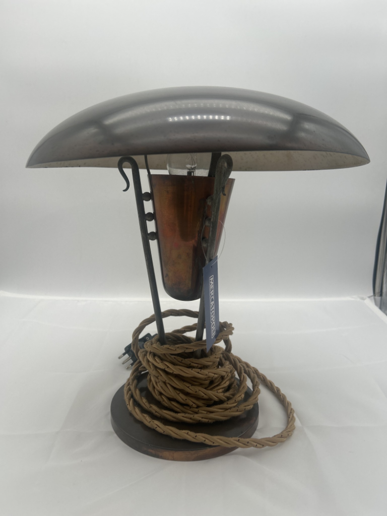 Mercatopoli Lampada Ministeriale Anni 40/50 In Ottone E Rame