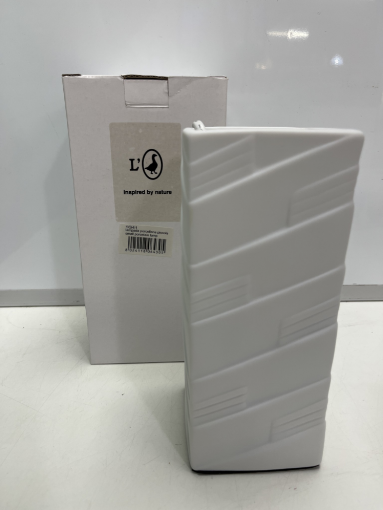 Mercatopoli Lampada Porcellana Tavolo L'O Inspired H 20.5 Cm