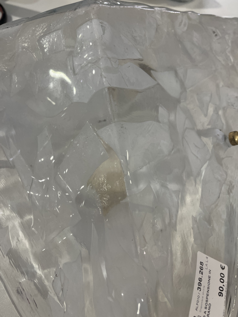 Mercatopoli LAMPADARIO A SOSPENSIONE IN VETRO DI MURANO