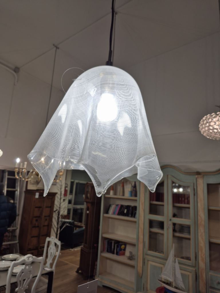 Mercatopoli Lampadario in vetro di murano ad una luce a forma di fazzoletto