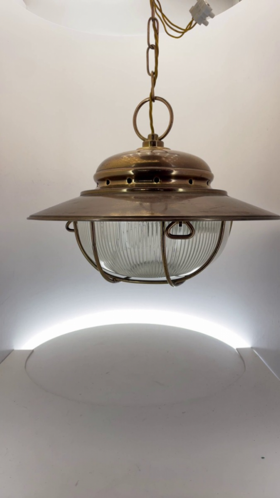 Mercatopoli Lampadario Rame/ottone Tipo Nautico D35cm