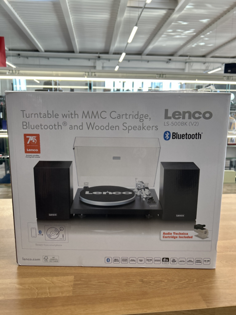 Mercatopoli Lenco LS-500 Giradischi Hi-Fi con Bluetooth E altoparlanti In Confezione Con Garanzia