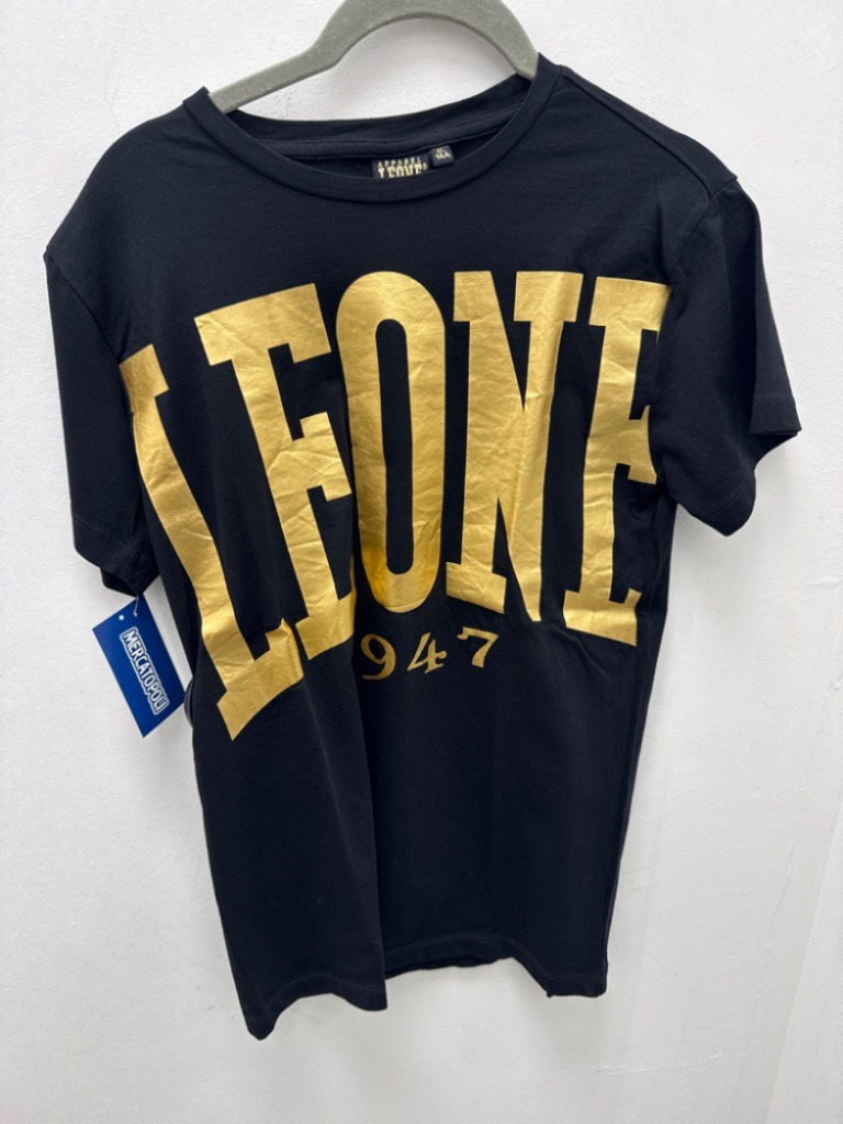 Mercatopoli Leone Maglia Nera Scritta Dorata Ragazza 14a
