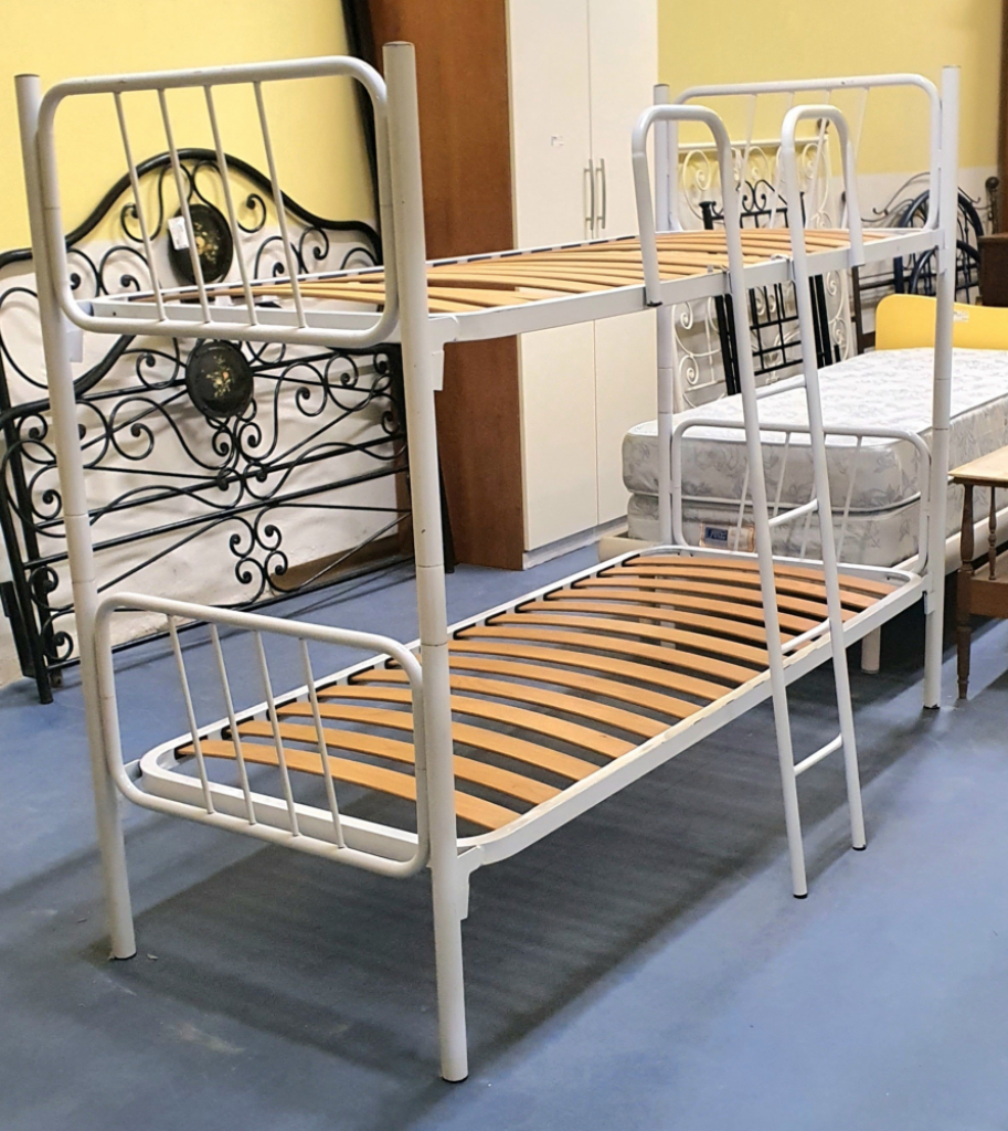 Mercatopoli Letto A Castello Tubolare Bianco Reti A Doghe