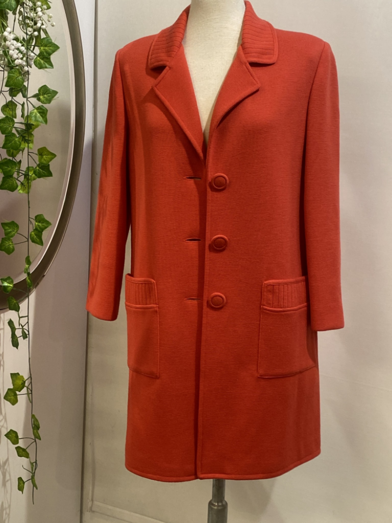 Mercatopoli LUISA SPAGNOLI Spolverino Arancione Cin Tasche Donna Tg 44