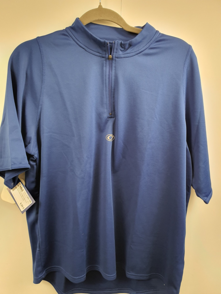 Mercatopoli Maglia Blu Fitnes Uomo Tg Xl Mezza Manica Collo Zip