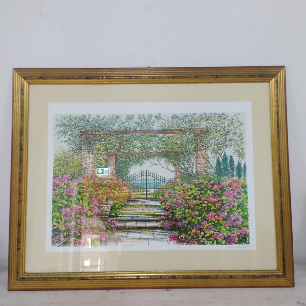 Mercatopoli Marisa Benetti Litografia I Cancelli 136/200 43x63cm