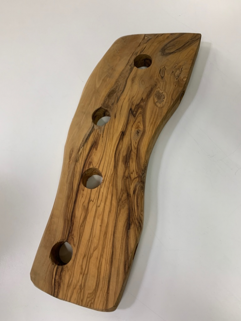 Mercatopoli Mensoal Legno Olivo Porta Bottiglie 47x17x3 Cm