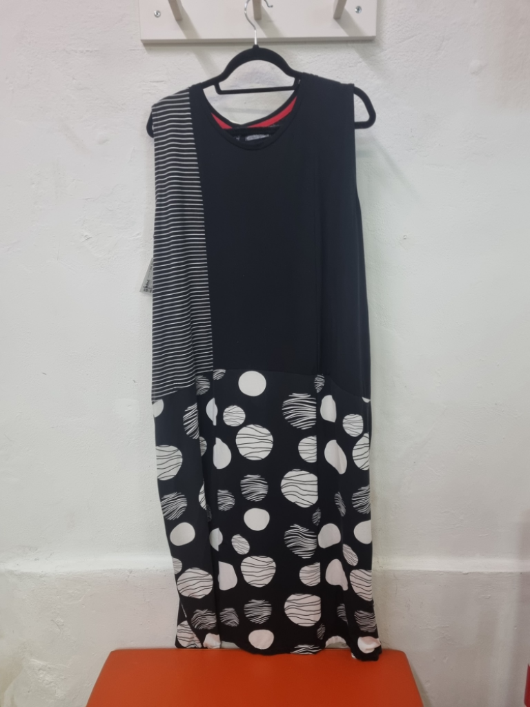 Mercatopoli Abito Bpc Tg 54 Fantasia Bianca E Nera