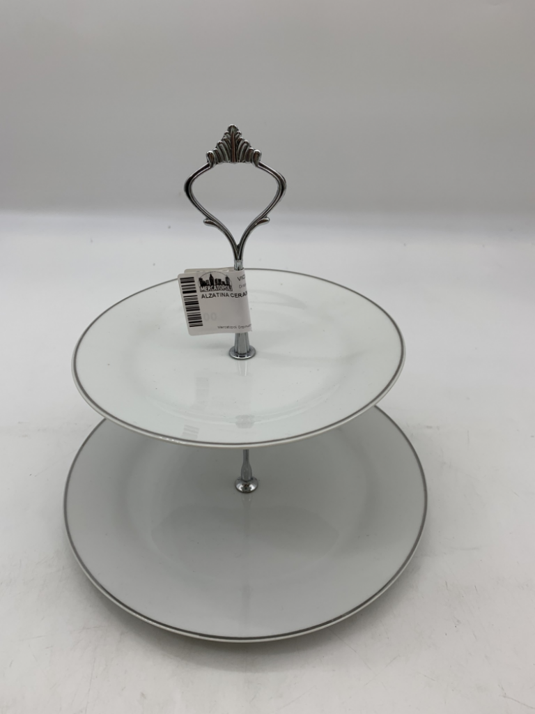 Mercatopoli Alzatina Ceramica E Metallo