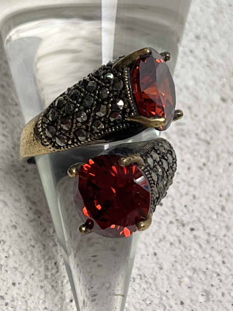 Mercatopoli Anello* Contrariè Cristalli Rossi 15