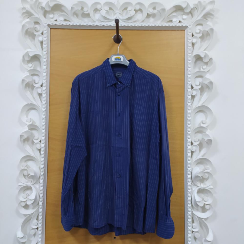 Mercatopoli Basile Camicia Bluette Gessata U/L