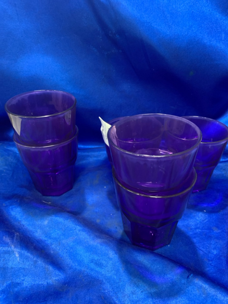 Mercatopoli BICCHIERI VETRO PZ.6 VIOLETTO W