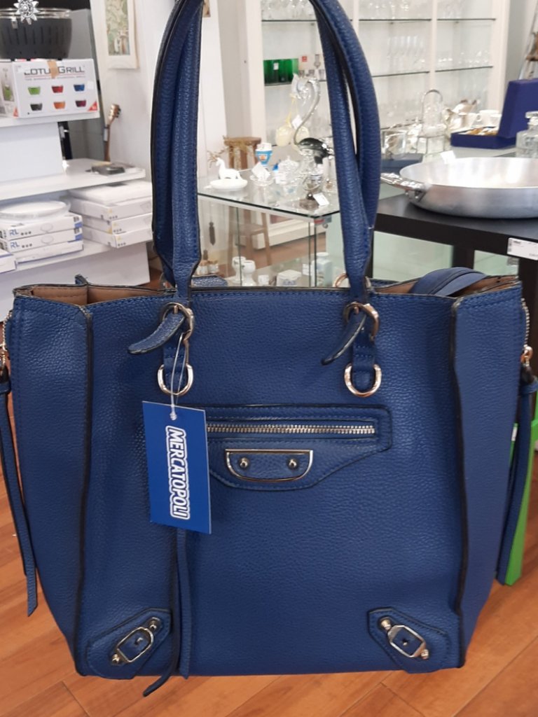 Mercatopoli Borsa Ecopelle Blu