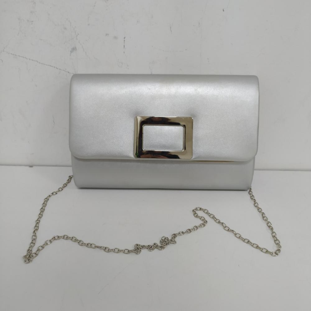 Mercatopoli Borsetta Tracolla Ecopelle Silver