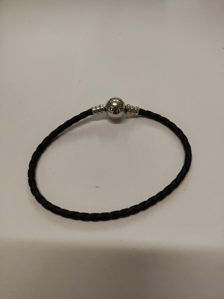Mercatopoli Bracciale Pandora Cautciu E Argento