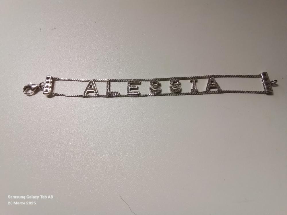 Mercatopoli Braccialetto Arg Nome Alessia Diam 18