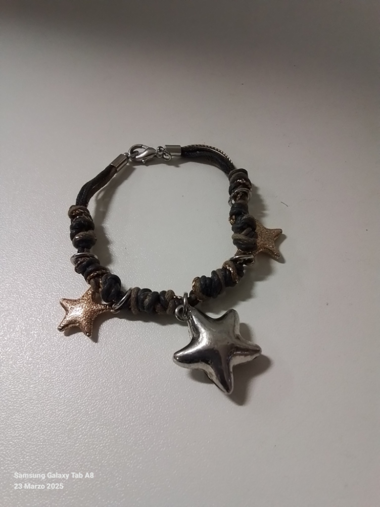 Mercatopoli Braccialetto Corda E Stelline