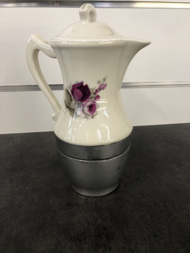 Mercatopoli Caffettiera In Ceramica E Metallo