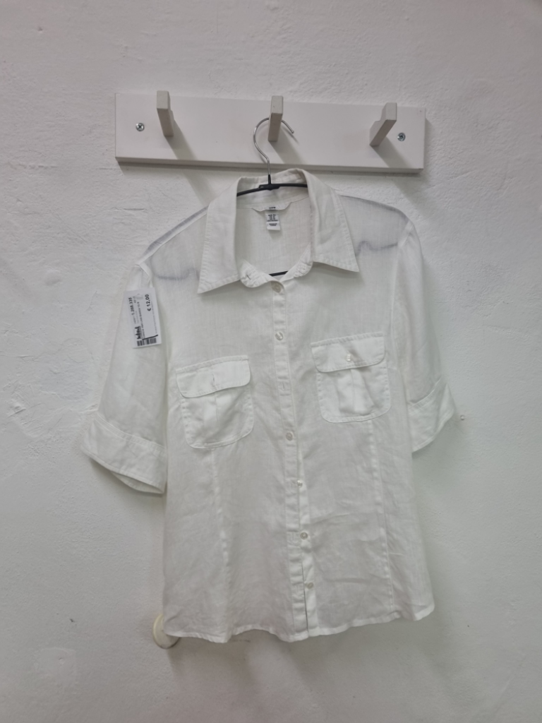 Mercatopoli Camicia H&m Lino Bianca Tg M