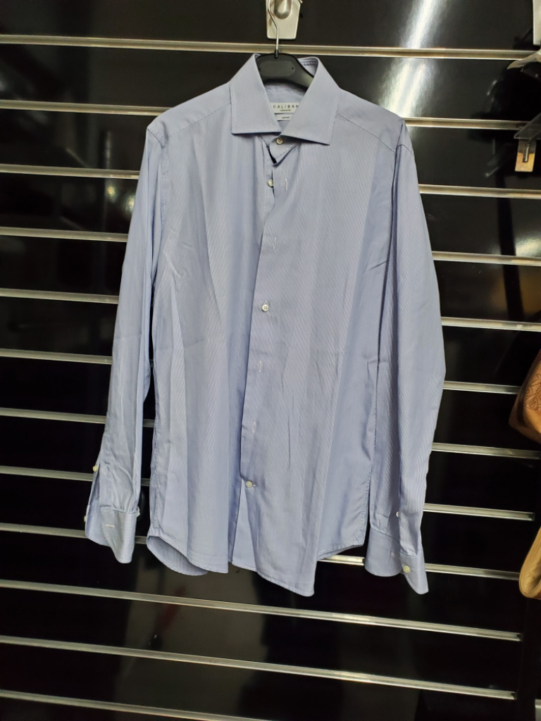 Mercatopoli Camicia U Rigata Blu Caliban L