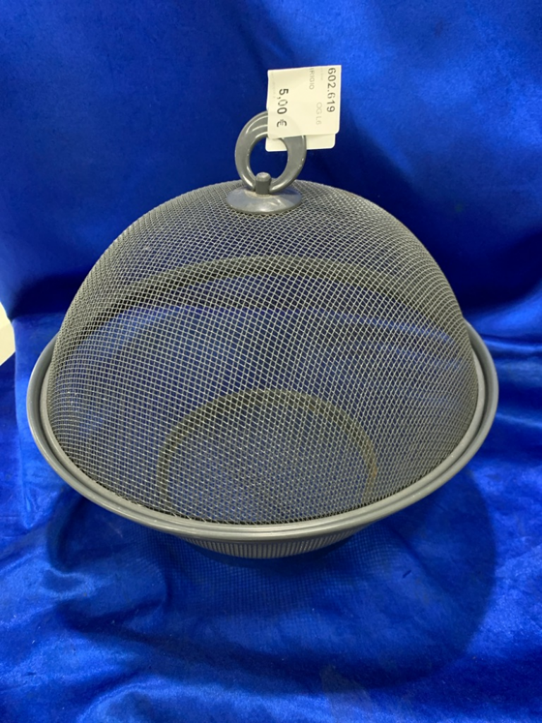 Mercatopoli CESTINO METALLO GIRIGIO PORTAFRUTTA